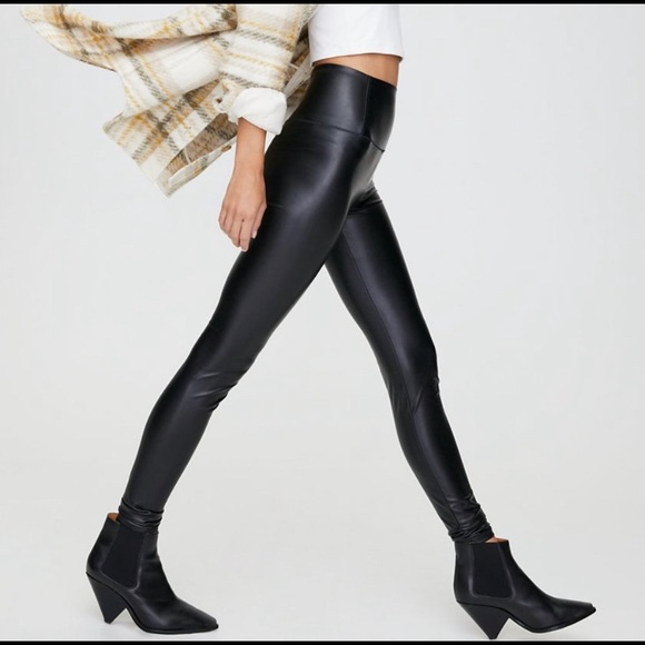 Aritzia Wilfred Black Daria faux Leather Legging S - Picture 3 of 14